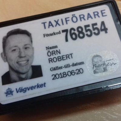 Driver ID for display during a taxi scene.