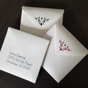 Envelopes for pop-up card.