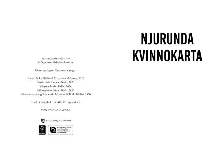 Njurunda Kvinnokarta till tryck