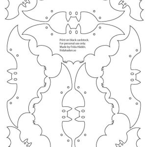 Bat garland ready for print and manually cut out.